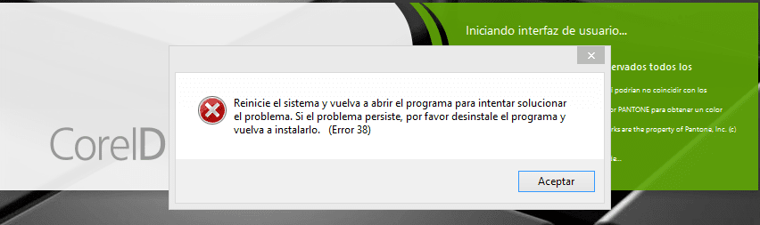 Solucionar Error 38 en Corel Draw X7 Solucionar Error 38 en Corel Draw X7