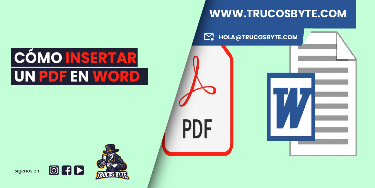 ¿Cómo insertar PDF en Word?