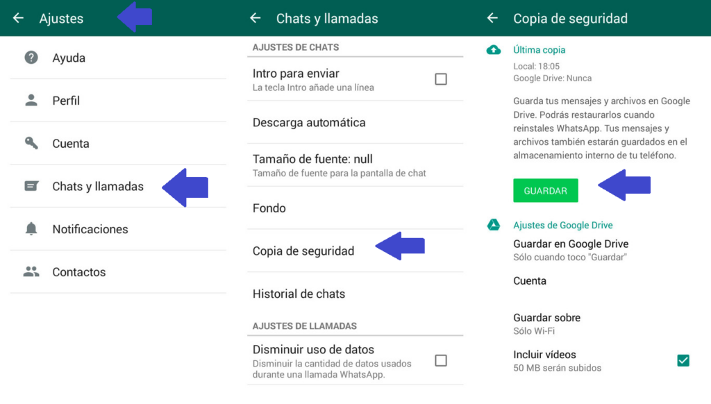 Cómo transferir chats de WhatsApp